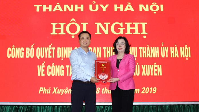 Đồng chí Lê Ngọc Anh giữ chức Bí thư Huyện ủy Phú Xuyên