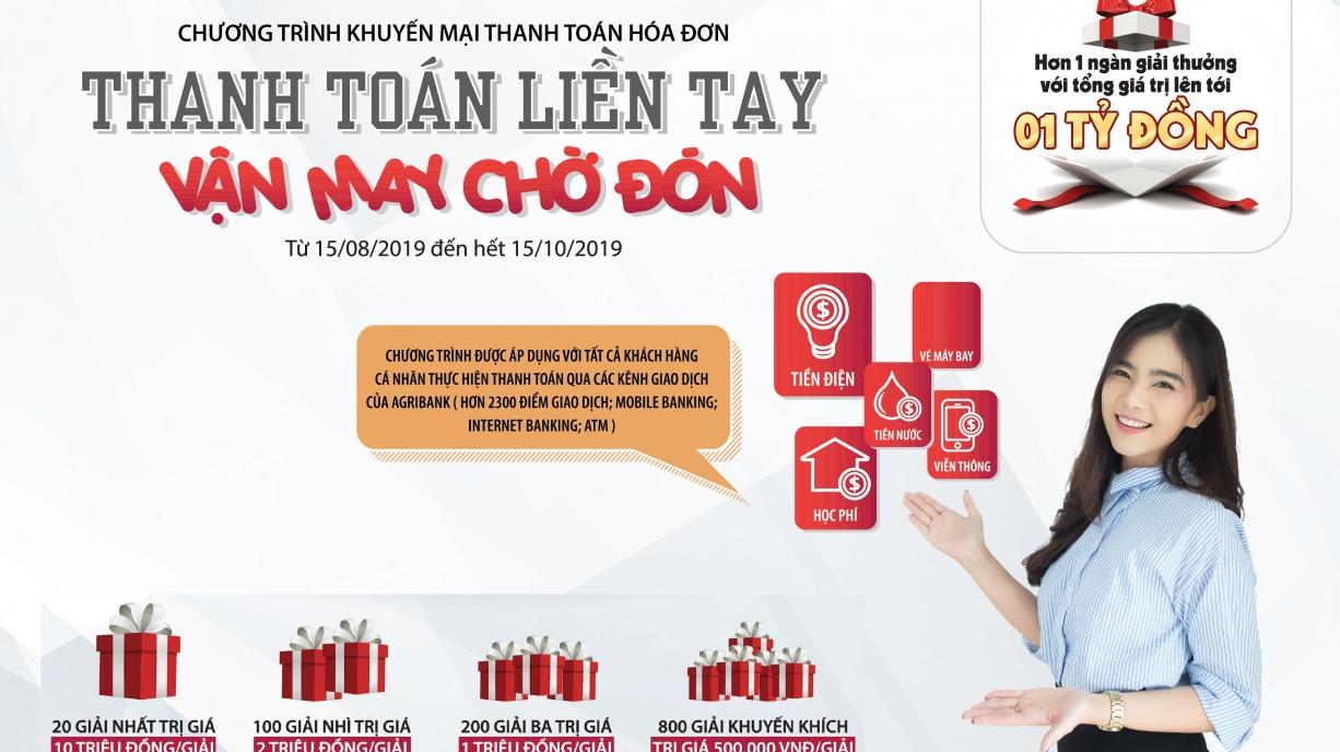 Giao dịch nhanh – trúng thưởng lớn cùng Agribank