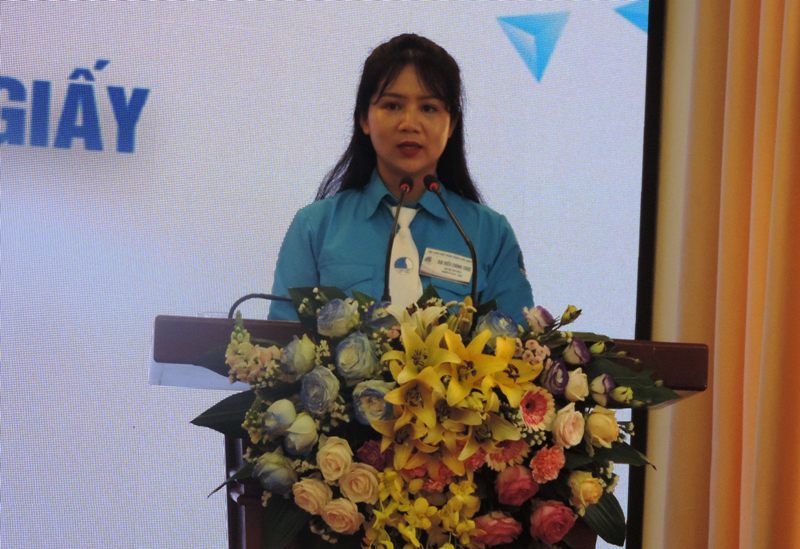 Chị Lê Thị Thu Trang, Bí thư Quận đoàn tiếp tục được tín nhiệm giữ chức danh Chủ tịch Hội LHTN Việt Nam quận Cầu Giấy