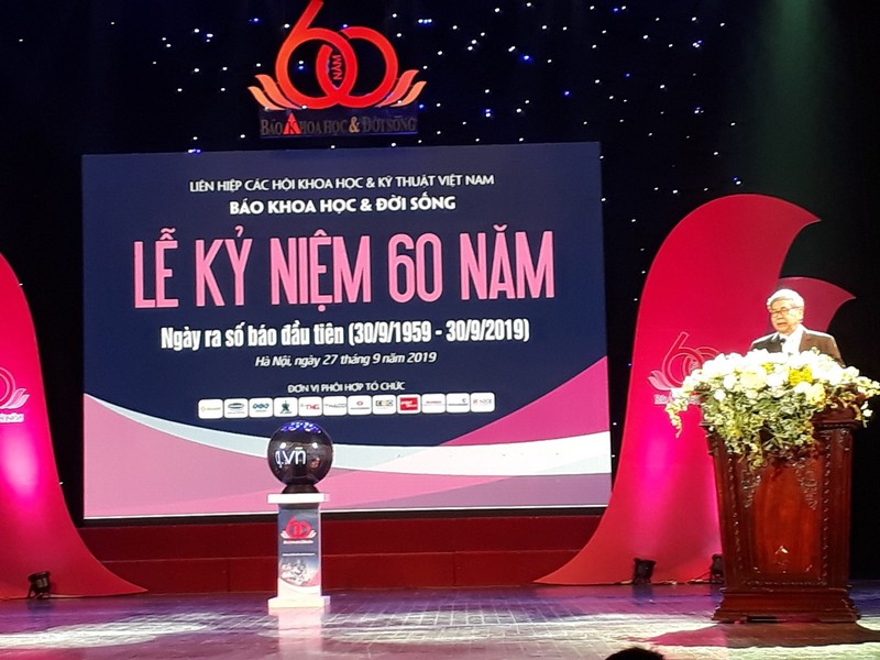 GS.TSKH Đặng Vũ Minh, Chủ tịch Liên hiệp các hội khoa học và kỹ thuật Việt Nam chia sẻ về những kết quả và những thành tựu đáng ghi nhận của Báo Khoa học và Đời sống trong chặng đường 60 năm.