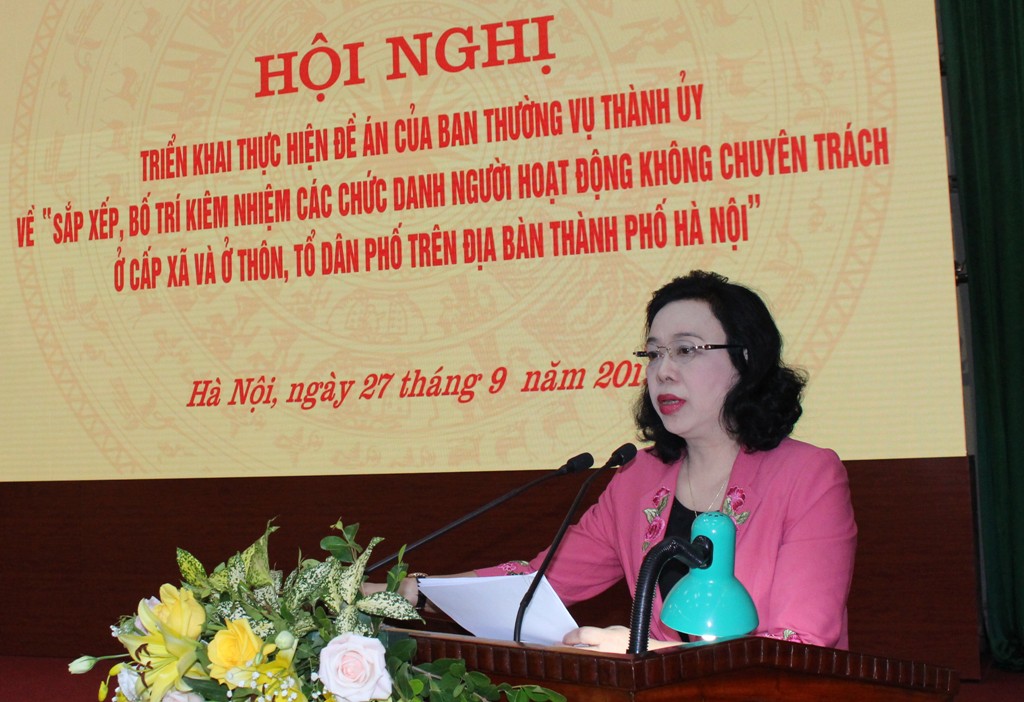 Phó Bí thư Thường trực Thành ủy Ngô Thị Thanh Hằng phát biểu chỉ đạo tại Hội nghị