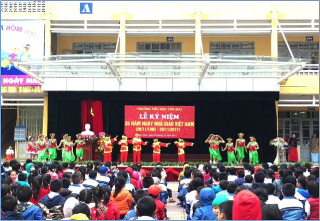 Sôi nổi Lễ kỉ niệm ngày Nhà giáo Việt Nam tại trường tiểu học Tân Mai