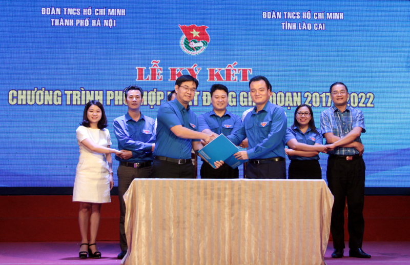 Tăng cường hợp tác giữa Thành đoàn Hà Nội và Tỉnh đoàn Lào Cai