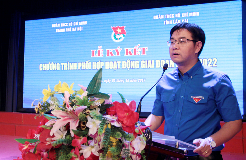 Tăng cường hợp tác giữa Thành đoàn Hà Nội và Tỉnh đoàn Lào Cai