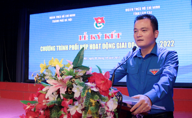 Tăng cường hợp tác giữa Thành đoàn Hà Nội và Tỉnh đoàn Lào Cai