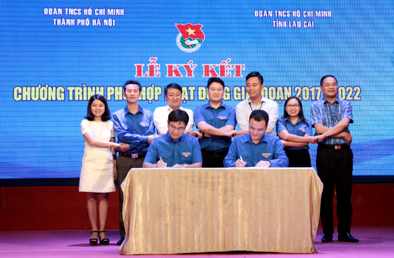 Tăng cường hợp tác giữa Thành đoàn Hà Nội và Tỉnh đoàn Lào Cai