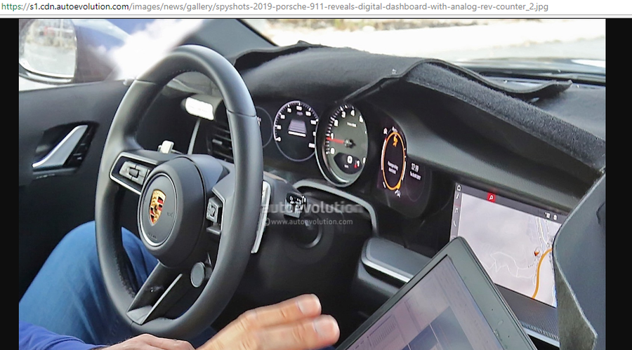 Porsche 911 2019 để lộ cụm đồng hồ kỹ thuật số hoàn toàn mới