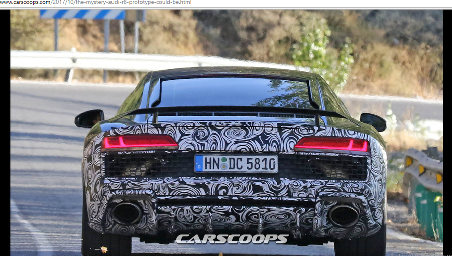 Nguyên mẫu Audi R8 bí ẩn có thể là phiên bản cơ sở với động cơ Bi-Turbo V6