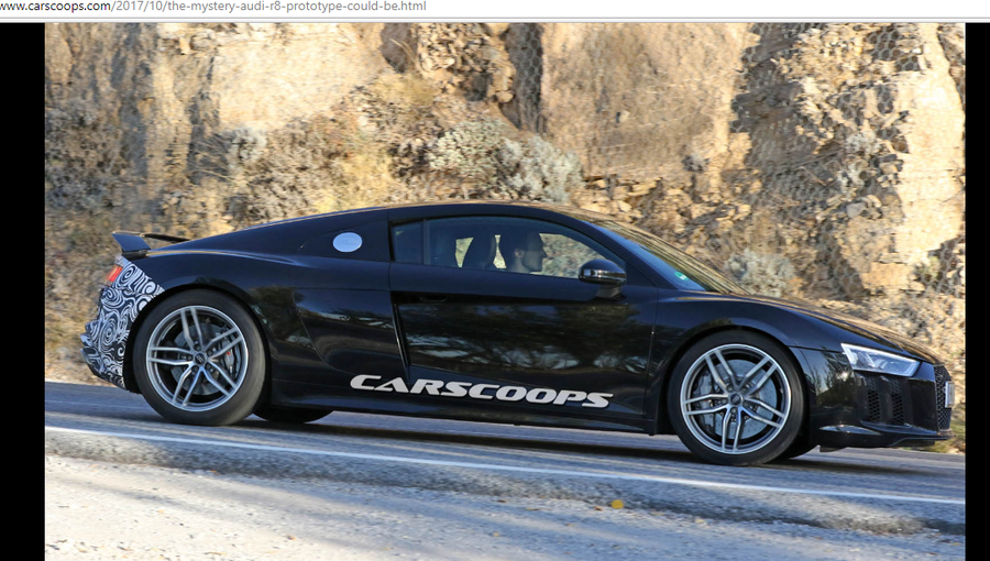 Nguyên mẫu Audi R8 bí ẩn có thể là phiên bản cơ sở với động cơ Bi-Turbo V6