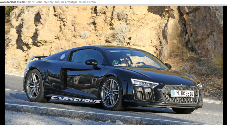 Nguyên mẫu Audi R8 bí ẩn có thể là phiên bản cơ sở với động cơ Bi-Turbo V6