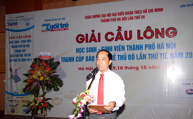 Tưng bừng khai mạc Giải cầu lông HSSV tranh cúp Báo Tuổi trẻ Thủ đô lần thứ IV