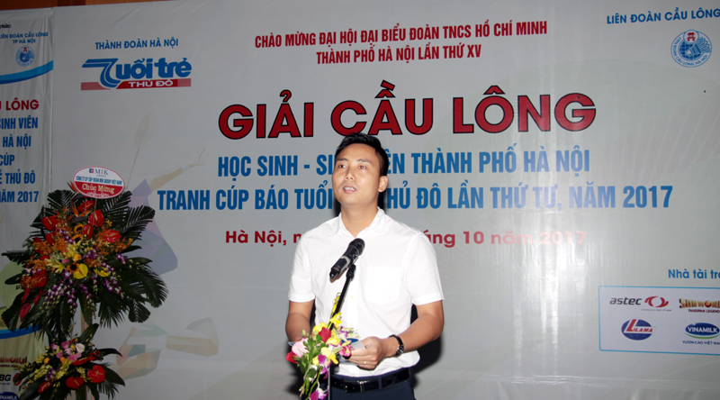 Tưng bừng khai mạc Giải cầu lông HSSV tranh cúp Báo Tuổi trẻ Thủ đô lần thứ IV