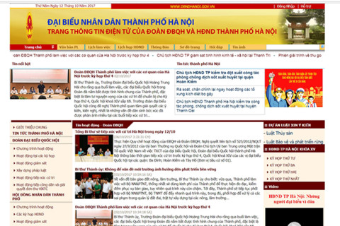 Ra mắt giao diện mới Trang thông tin diện tử của Đại biểu nhân dân TP Hà Nội