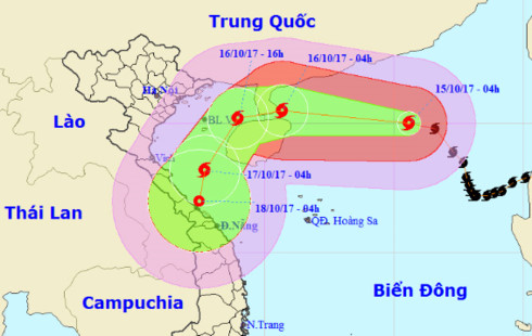 Bão số 11 giật cấp 15 diễn biến phức tạp