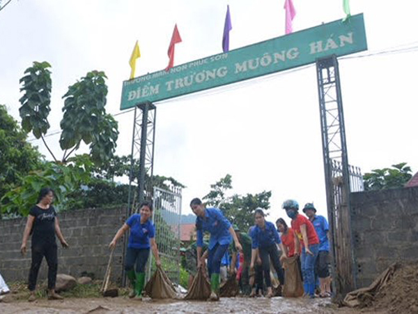 Tỉnh đoàn Yên Bái kêu gọi đoàn viên thanh niên khắc phục hậu quả mưa lũ