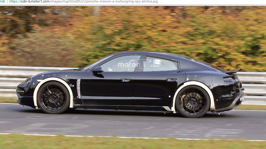 Porsche Mission E tiền sản xuất được thử nghiệm trên cung đường Nurburgring