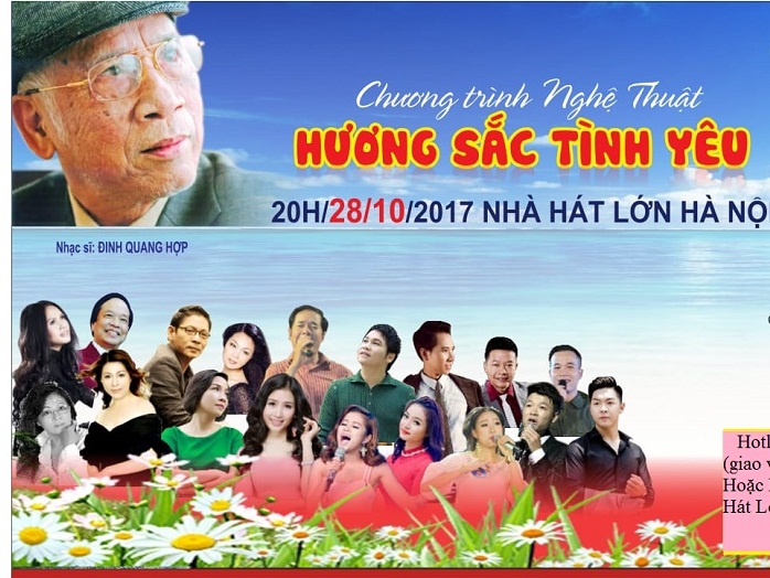 3 đêm nhạc “Hương sắc tình yêu” tôn vinh nhạc sĩ Đinh Quang Hợp