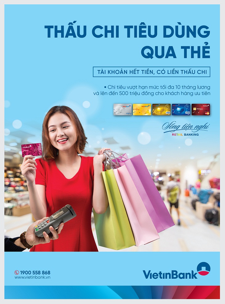 Vay thấu chi qua thẻ VietinBank lên đến 500 triệu đồng