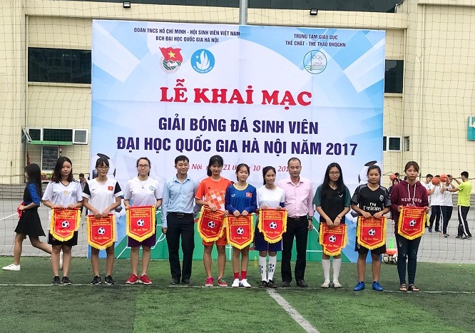 18 đội tuyển tham dự giải bóng đá sinh viên ĐHQGHN