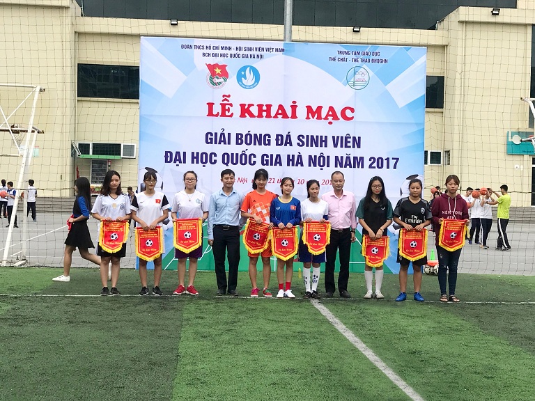 18 đội tuyển tham dự giải bóng đá sinh viên ĐHQGHN