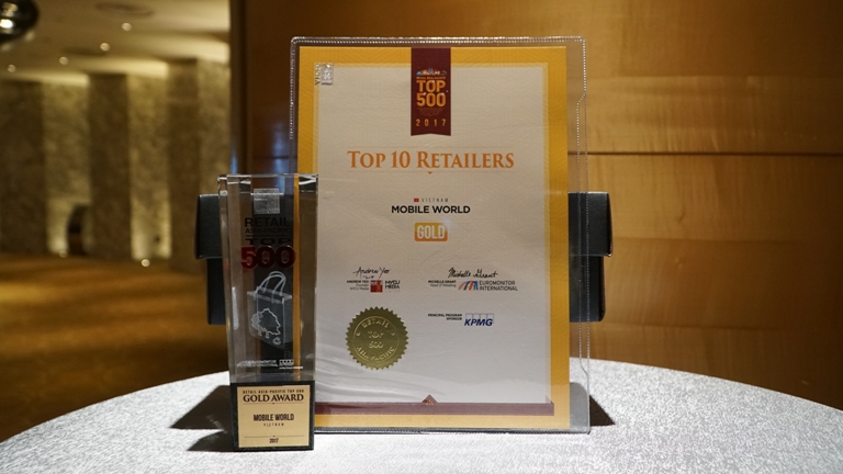 Đầu tư Thế Giới Di Động lọt Top 5 nhà bán lẻ vượt trội khu vực Châu Á – Thái Bình Dương
