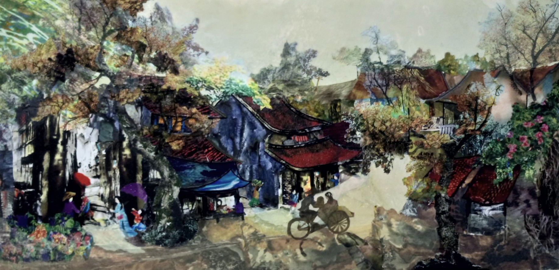 Ngắm tranh của các họa sĩ nữ Bắc - Trung - Nam trước giờ khai mạc triển lãm “Sắc màu”