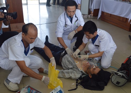 Diễn tập ứng phó cấp cứu thảm họa cháy, nổ phục vụ APEC