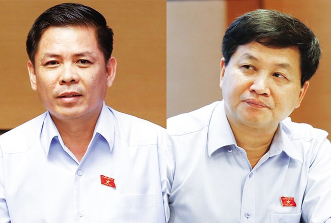 Ông Nguyễn Văn Thể (trái) và ông Lê Minh Khái. Ảnh: Hà Nội mới