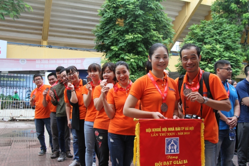 Đây là lần thứ 2 Báo Tuổi trẻ Thủ đô đạt được huy chương trong bộ môn Kéo co tại Hội khỏe.