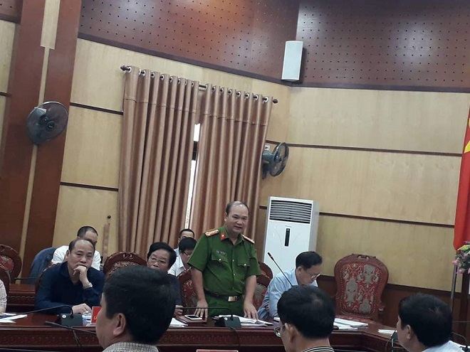 Đại tá Trịnh Văn Phê, phó Giám đốc Công an tỉnh cho biết sẽ kiểm tra và xử lý vụ việc theo đúng quy định pháp luật.