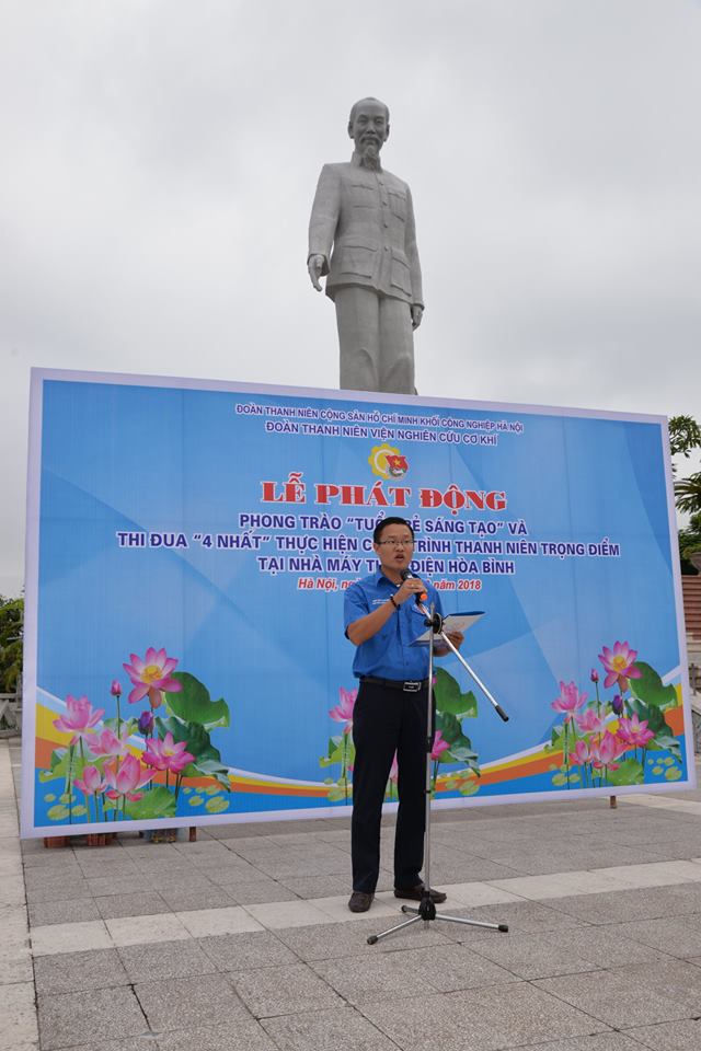 Đồng chí Đặng Quang Hải – Bí thư Đoàn Khối Công nghiệp Hà Nội phát động phong trào