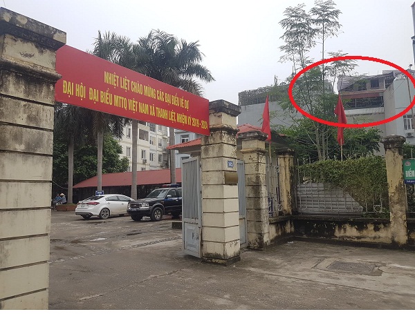 Công trình trong ngách 750/152 đường Kim Giang cách trụ sở UBND xã Thanh Liệt không xa.