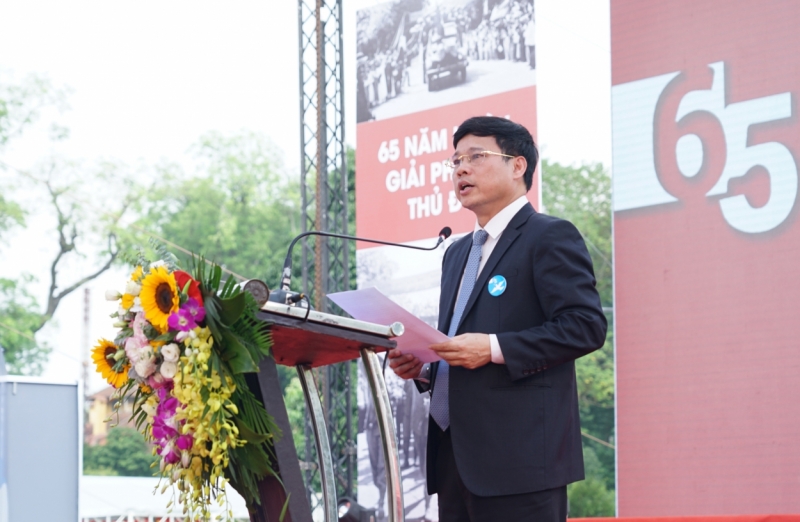 Phó Chủ tịch UBND Thành phố Hà Nội Ngô Văn Quý đọc diễn văn khai mạc