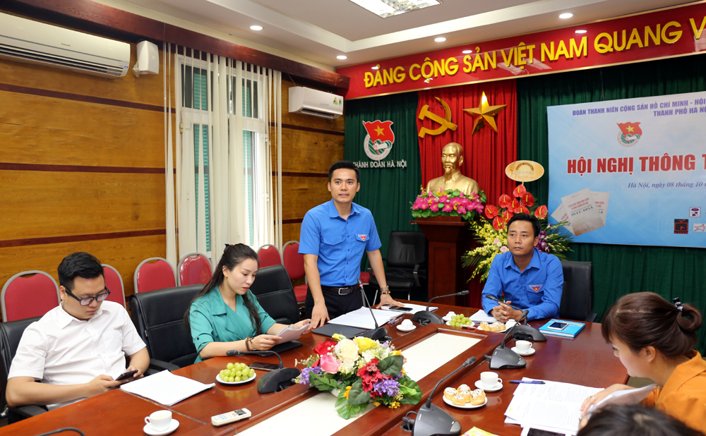 Anh Lý Duy Xuân, Trưởng ban Tuyên giáo Thành đoàn Hà Nội chia sẻ thông tin về