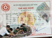 Thẻ học nghề của bộ đội xuất ngũ