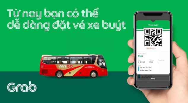 Từ 14/10, hành khách có thể đặt vé xe buýt qua ứng dụng Grab