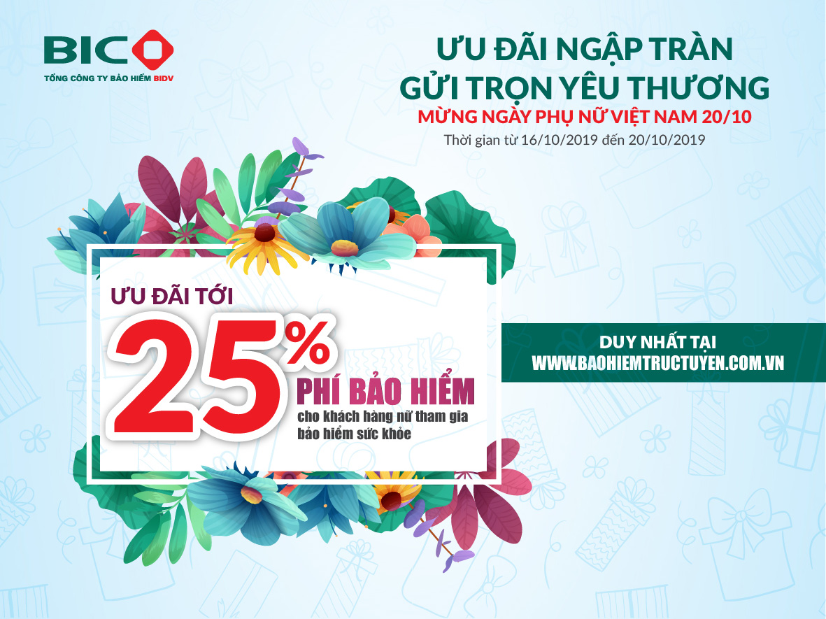 BIC giảm tới 25% phí bảo hiểm sức khỏe nhân Ngày Phụ nữ Việt Nam