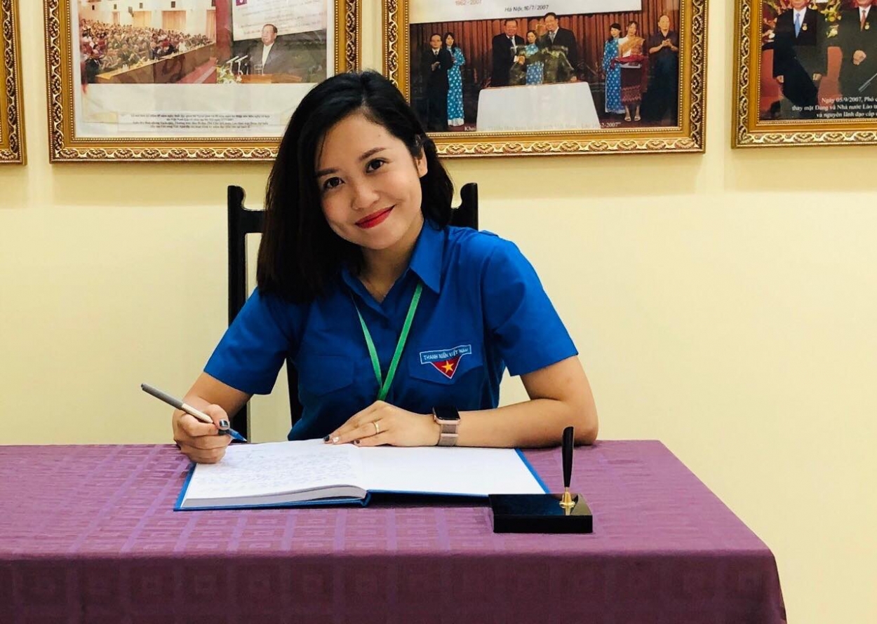 Cô gái trẻ đã có gần 5 năm gắn bó với công tác thanh niên Thủ đô
