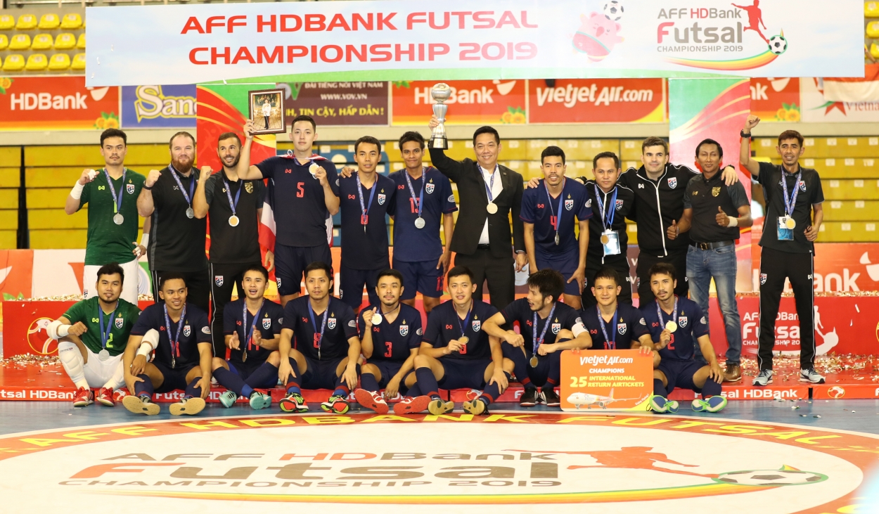 Tuyển Thái Lan đè bẹp Indoneisa 5-0 tại chung kết giải futsal HDBank Đông Nam Á, đăng quang ngôi vô địch lần thứ 15