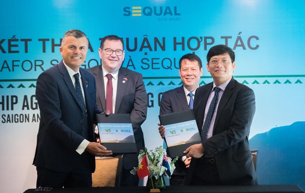 Lễ ký bản thỏa thuận phân phối giữa Công ty Sequal Holdings Ltd, của New Zealand và Công ty Cổ phần VinaFor Sài Gòn