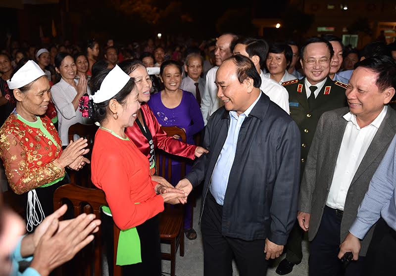 Thủ tướng Nguyễn Xuân Phúc đã tới dự Ngày hội Đại đoàn kết tại Hòa Bình