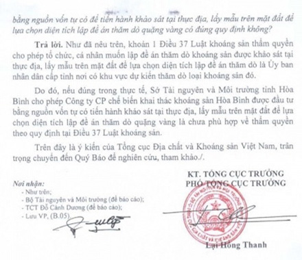 Công ty CP Khai thác và chế biến khoáng sản Hòa Bình đang “thăm dò” khoáng sản trái phép?