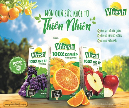 Nước trái cây Vresh 100% - nguồn Vitamin tự nhiên cho những người bận rộn