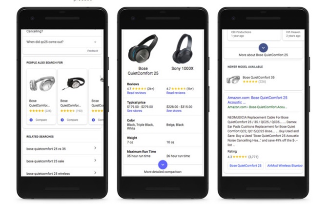 Google Search được nâng cấp, hỗ trợ mua sắm qua di động tốt hơn