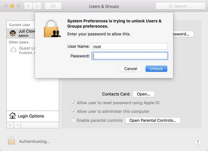 Apple tung bản vá lỗi bảo mật “root” trên macOS High Sierra