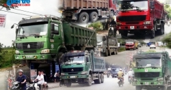 Bắc Ninh: Xe có biểu hiện quá khổ, quá tải lộng hành tại huyện Yên Phong