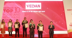 Vedan Việt Nam lọt Top 10 công ty uy tín ngành thực phẩm - đồ uống năm 2018