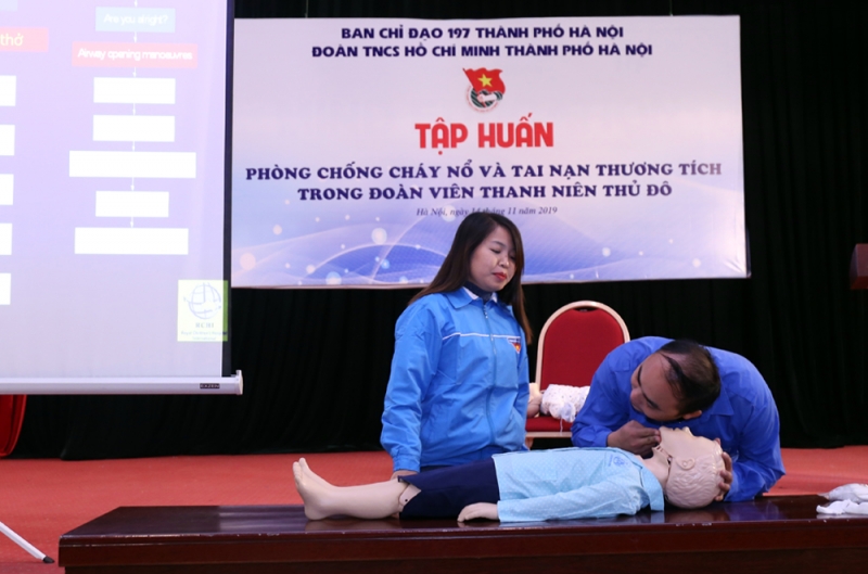 Tập huấn phòng chống cháy nổ và tai nạn thương tích trong đoàn viên thanh niên Thủ đô