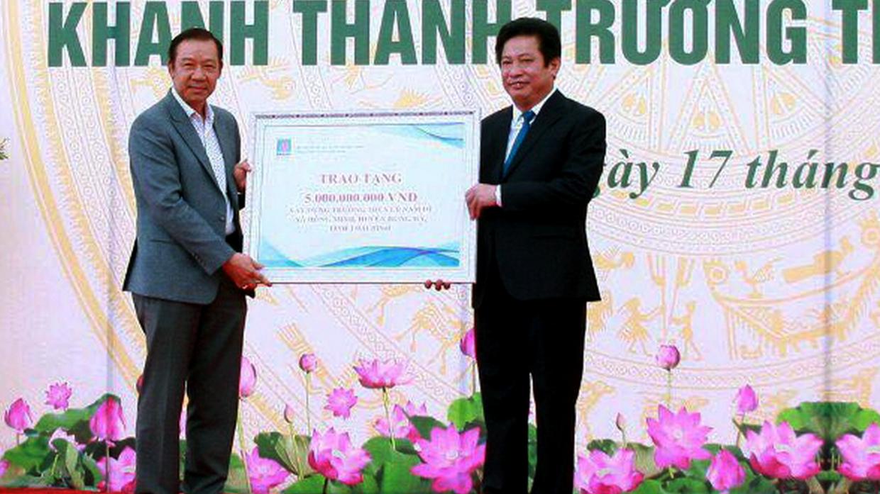 PV GAS phối hợp khánh thành trường THCS Lý Nam Đế, Thái Bình