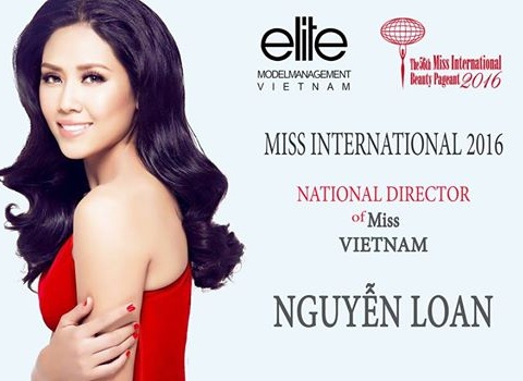 Nguyễn Thị Loan trở thành giám đốc quốc gia của Miss International 2016